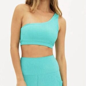 Beach Riot Ella One Should Top Bra In Waterfall Teal Sz M NWT‎